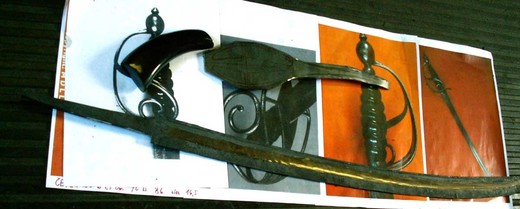 English officer's saber -short sabre,1775